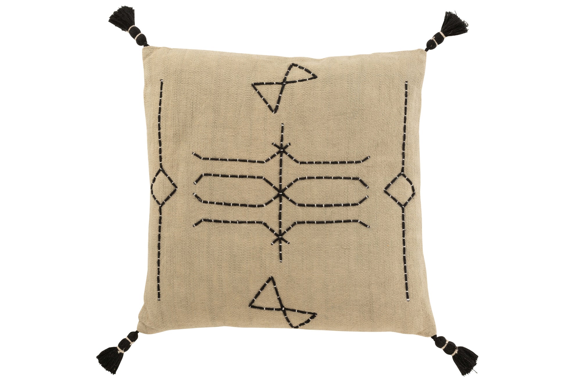 Kussen Grafische Vormen Vierkant Katoen Grijs - Tuincentrum Lopik