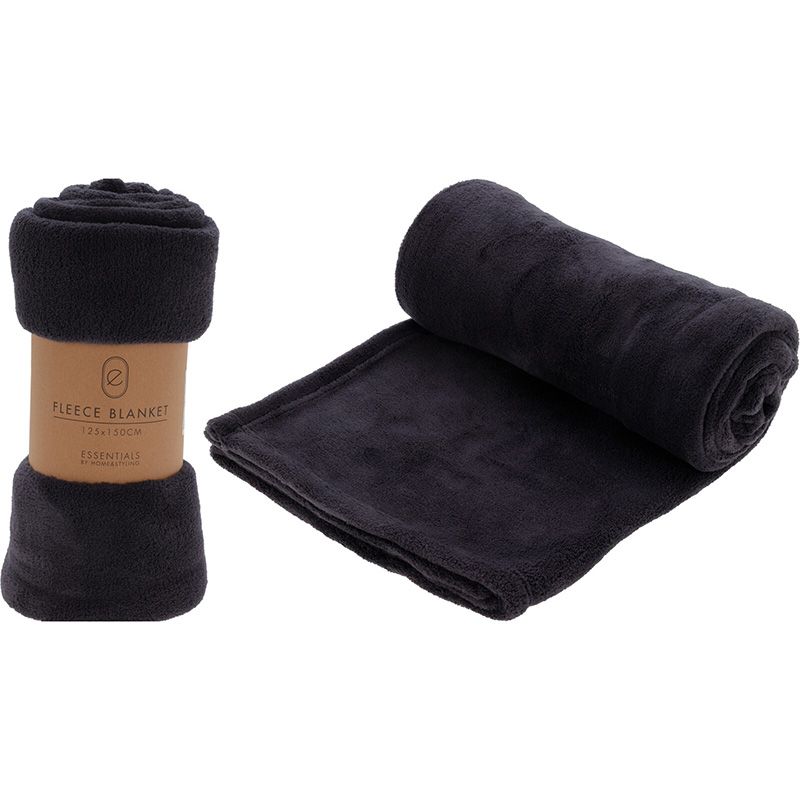 Fleece Deken - 125X150 - Donkergrijs