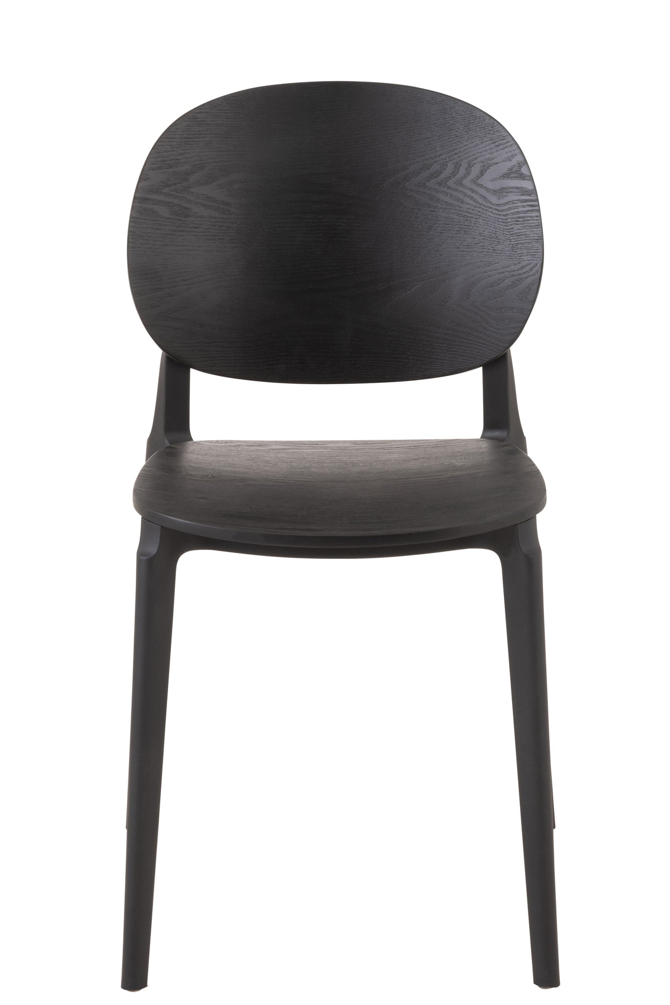 Stoel Basic polyester/fineer zwart - Tuincentrum Lopik