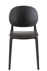 Stoel Basic polyester/fineer zwart - Tuincentrum Lopik