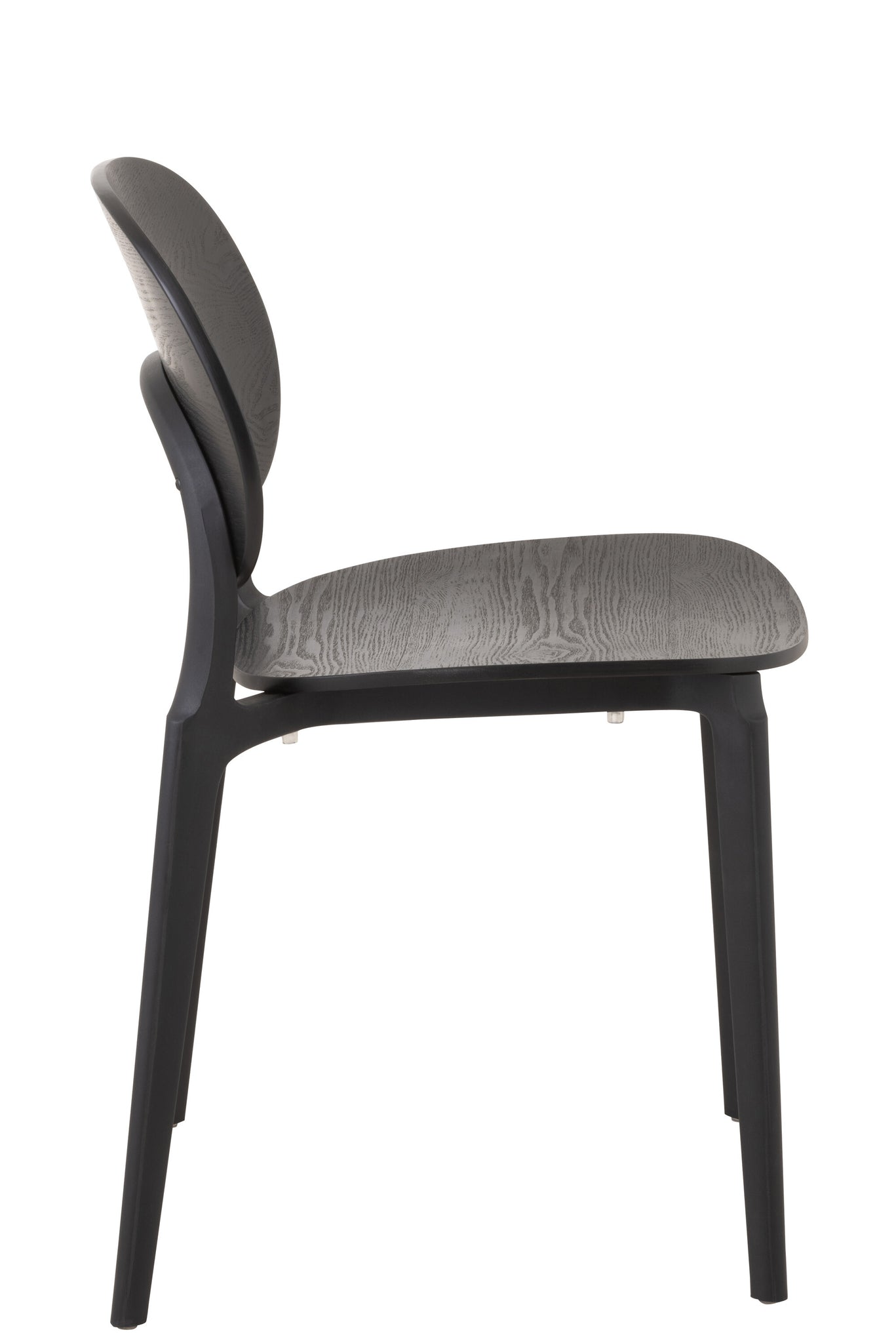Stoel Basic polyester/fineer zwart - Tuincentrum Lopik
