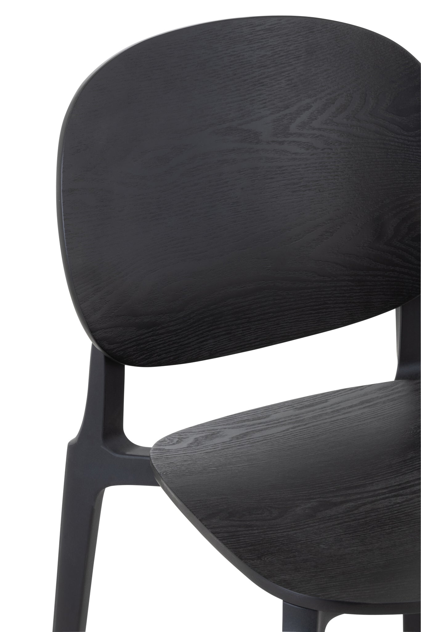 Stoel Basic polyester/fineer zwart - Tuincentrum Lopik