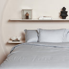Coco & Cici - Tencel Sateen Kussensloop 70 x 60 cm - Kussenhoes - Lyocell - Extra Zacht & 100% Natuurlijk - Grijs Blauw - Tuincentrum Lopik