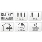 Led-Verlichting 96 Led's - Warm Wit - Op Batterij - Met Timer En Geheugen