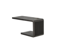 J-LINE WANDPLANK LATTEN GERECYCLED HOUT ZWART KLEIN 50 CM