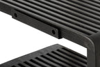 J-LINE WANDPLANK LATTEN GERECYCLED HOUT ZWART KLEIN 50 CM