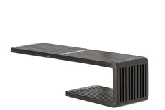 J-LINE WANDPLANK LATTEN GERECYCLED HOUT ZWART LARGE 79 CM