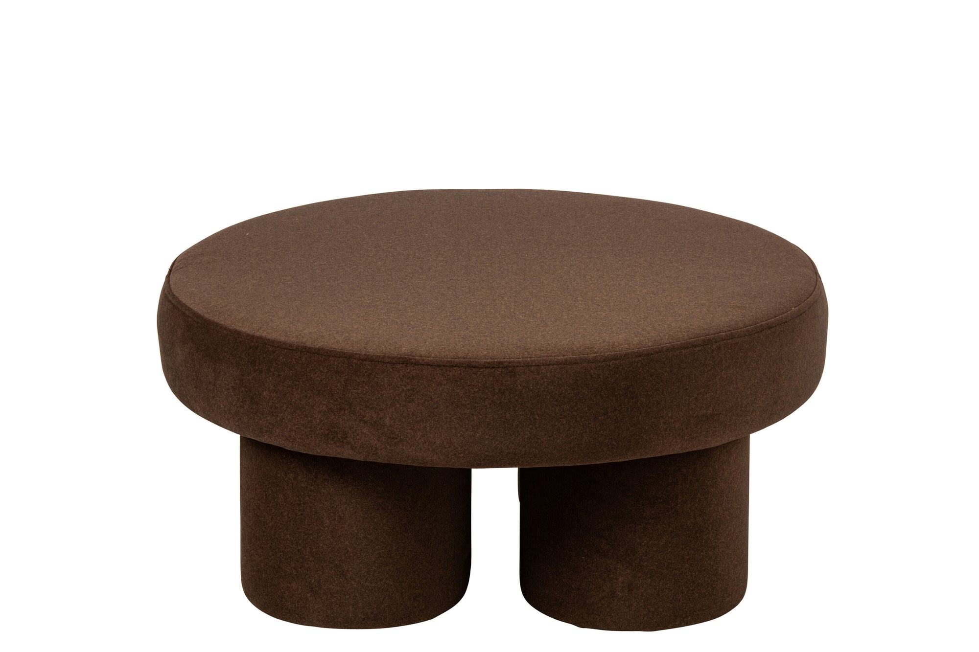 J-LINE POUFFE MULTIPLEX POTEN TAUPE/BEIGE GROOT 71X71X34CM - Tuincentrum Lopik