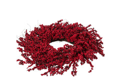 J-LINE KERSTKRANS BERRIES FOAM/ROTAN ROOD Ø80 CM