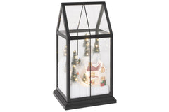 J-LINE LED KERSTDORP GLAS/KUNSTSTOF MULTICOLOR KLEIN 33 CM