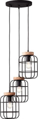 BRILLIANT GWEN HANGLAMP E27 MAX 3X40W ZWART/HOUT - Tuincentrum Lopik