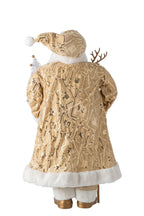 J-LINE KERSTMANFIGUUR KUNSTSTOF/STOF GOUD LARGE 90 CM