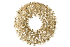 J-LINE KERSTKRANS SPARKLING BEIGE/GOUD/CHAMPAGNE LARGE 75 CM