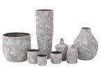 J-LINE VASE CYLINDER ROUGH METAL GREY