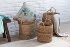 Set Of 3 Baskets Lucie Raffia Natural - Tuincentrum Lopik