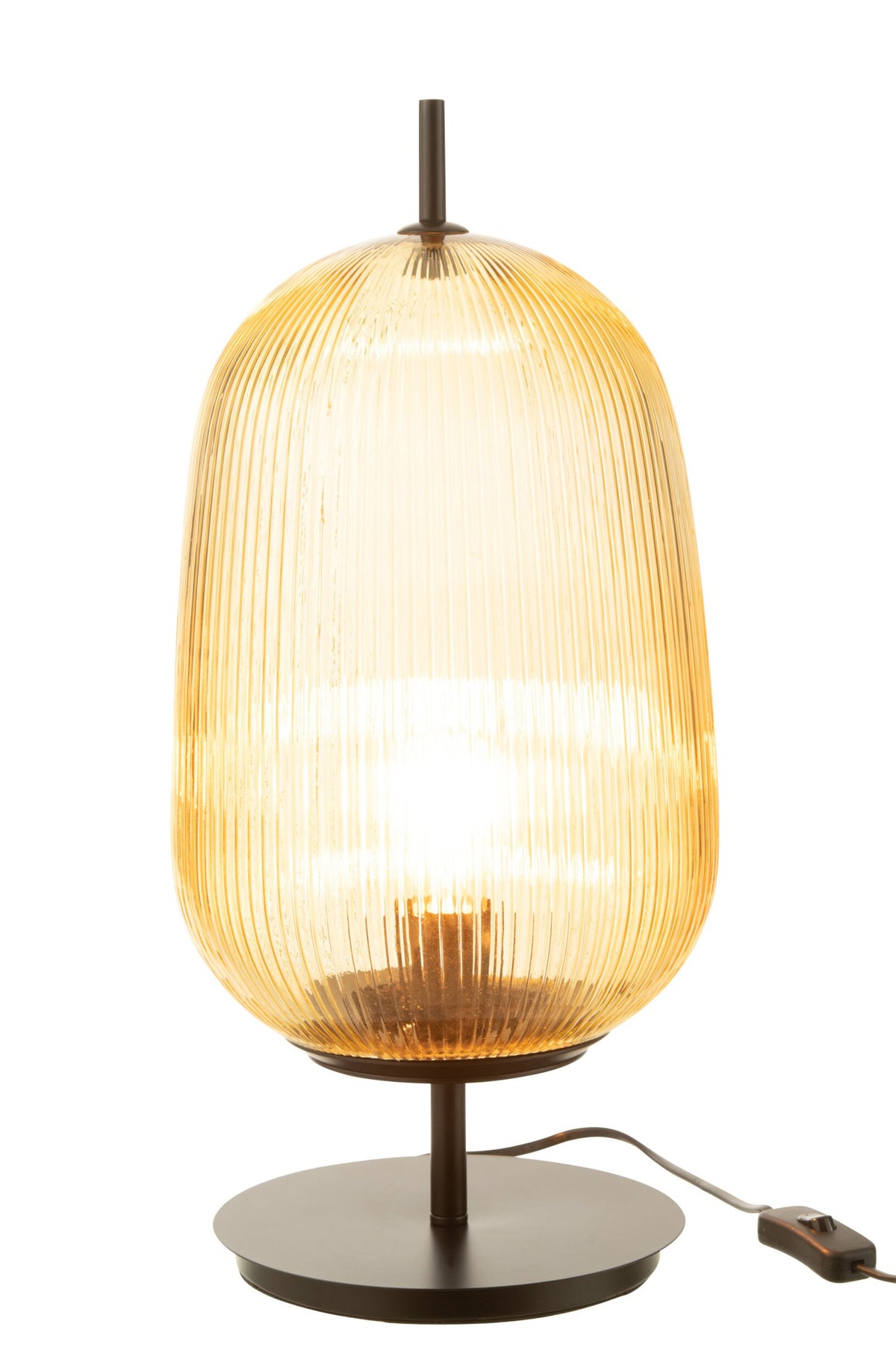 J-LINE TISCHLAMPE OASIS GELBES GLAS GROSS