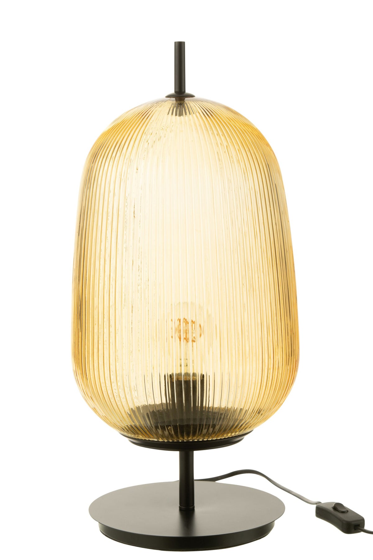 J-LINE TISCHLAMPE OASIS GELBES GLAS GROSS