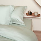 COCO & CICI TENCEL SATEEN HOESLAKEN GROEN TOPPER 180 × 200 × 10 CM
