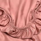 Coco & Cici - Tencel Sateen Hoeslaken Topper 180 x 210 x 10 cm - 2 Persoons Beddengoed - Lyocell - Elastiek Rondom - Terra Roze - Extra Zacht - Tuincentrum Lopik