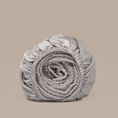 COCO & CICI TENCEL SATIN SPANNBETTTUCH TAUPE 200X210X35CM