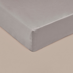 COCO & CICI TENCEL SATIN SPANNBETTTUCH TAUPE 200X210X35CM