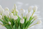 J-LINE BOUQUET TULIPS 7PIECES PU WHITE LARGE - Tuincentrum Lopik