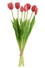 J-LINE BOUQUET TULIPS 7PIECES PU BRIGHT PINK LARGE - Tuincentrum Lopik