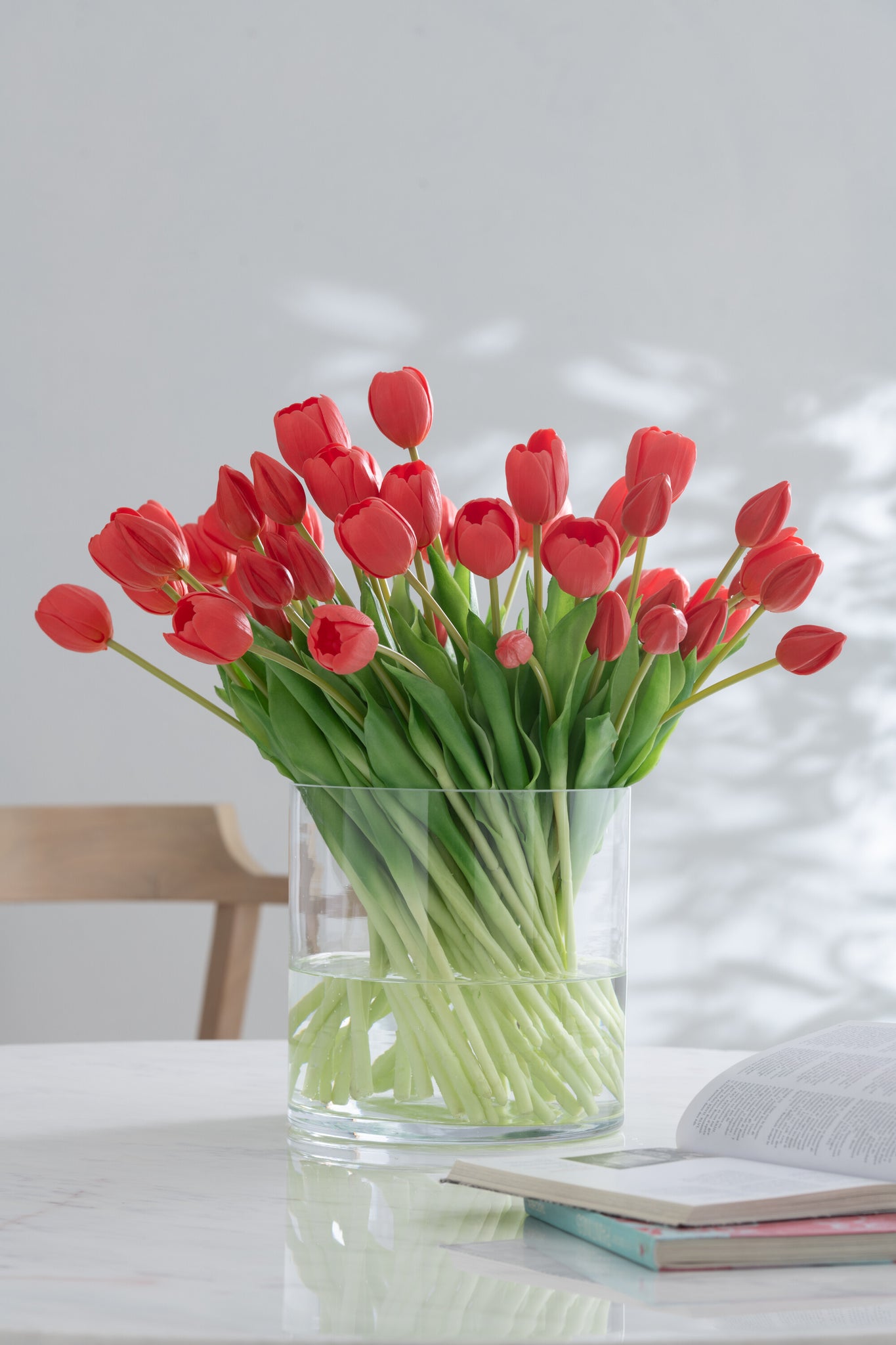 J-LINE BOUQUET TULIPS 7 PIECES PU CORAL PINK SMALL - Tuincentrum Lopik