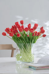 J-LINE BOUQUET TULIPS 7 PIECES PU CORAL PINK SMALL - Tuincentrum Lopik
