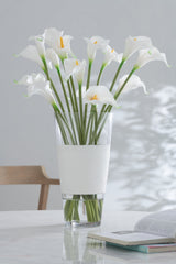 J-LINE BOUQUET CALLA LILY 8 PIECES PLASTIC WHITE SMALL - Tuincentrum Lopik