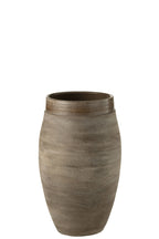 J-LINE VASE GIO CERAMIC BROWN SMALL