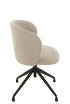 Stoel draaibaar en in hoogte verstelbaar, textiel beige