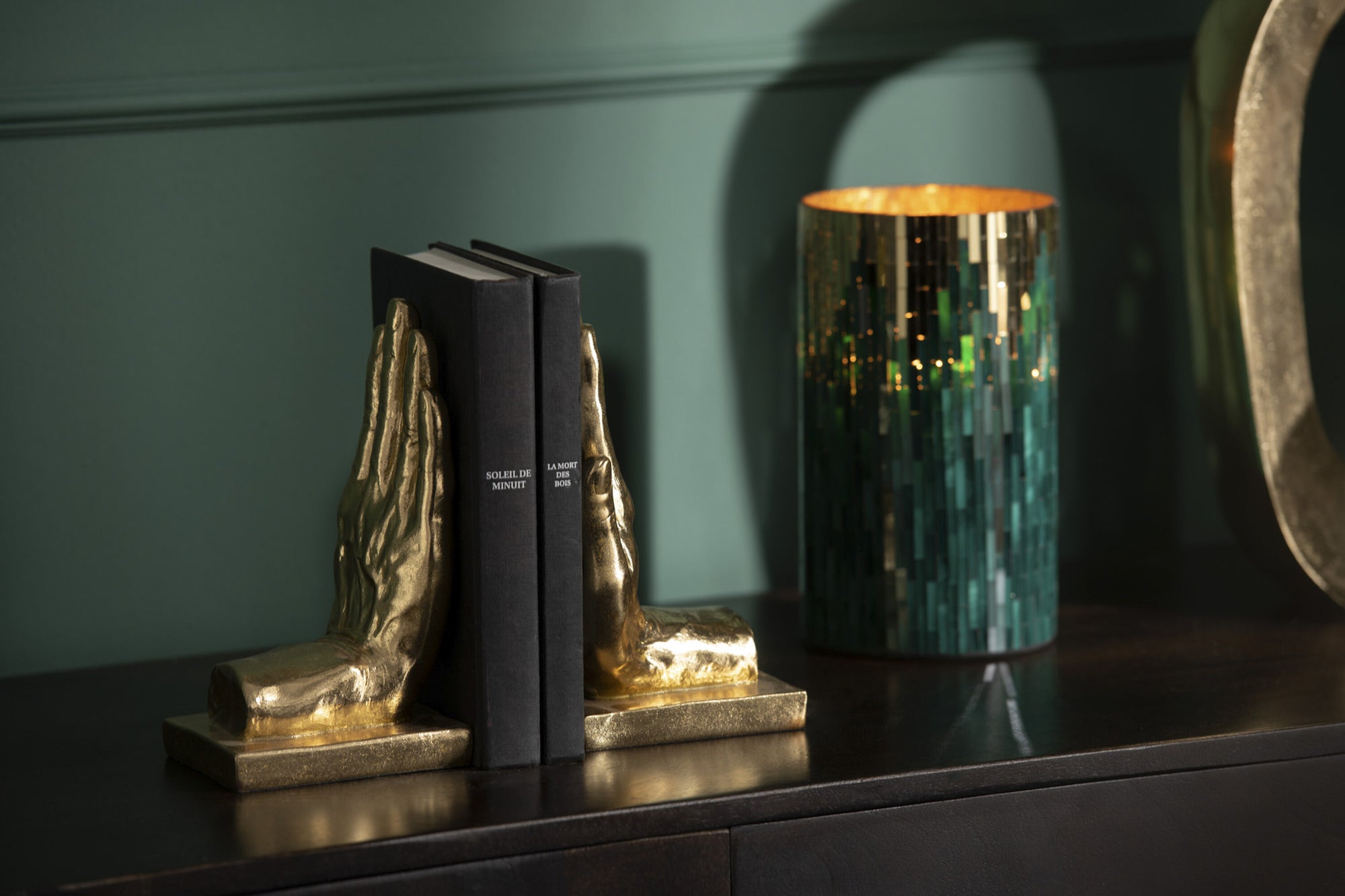 J-LINE BOEKSTEUN HANDEN POLY GOUD SET 2 - Tuincentrum Lopik