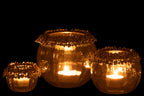 J-LINE TEALIGHT HOLDER VOLVE METAL/GLASS GOLD/BRONZE LARGE