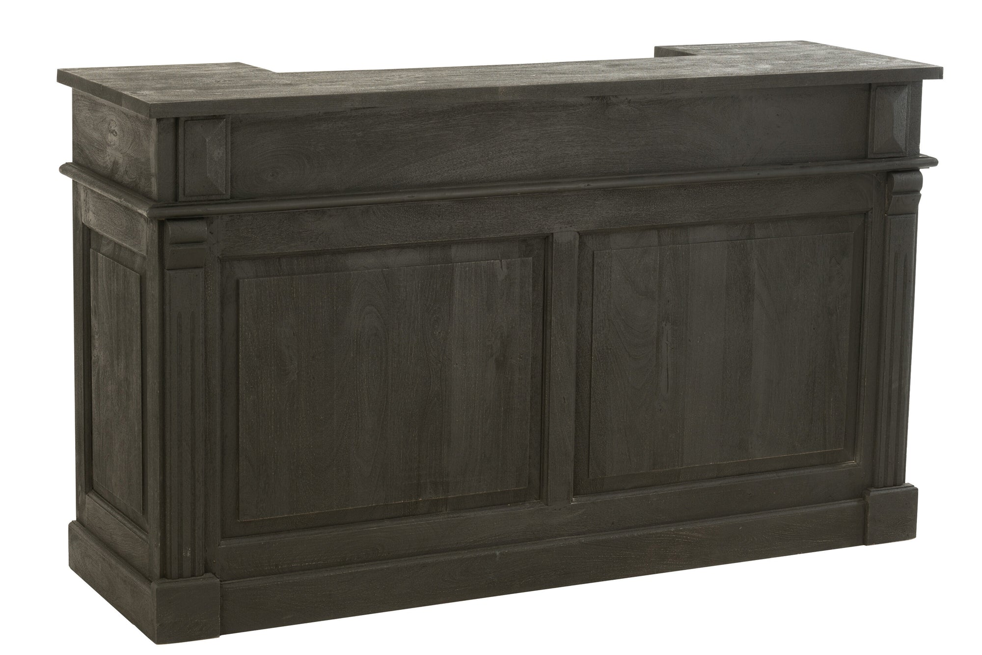 J-LINE BAR 2 LADES MANGOHOUT ZWART L180XB55XH106CM - Tuincentrum Lopik