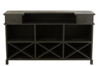 J-LINE BAR 2 LADES MANGOHOUT ZWART L180XB55XH106CM - Tuincentrum Lopik