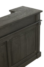 J-LINE BAR 2 LADES MANGOHOUT ZWART L180XB55XH106CM - Tuincentrum Lopik
