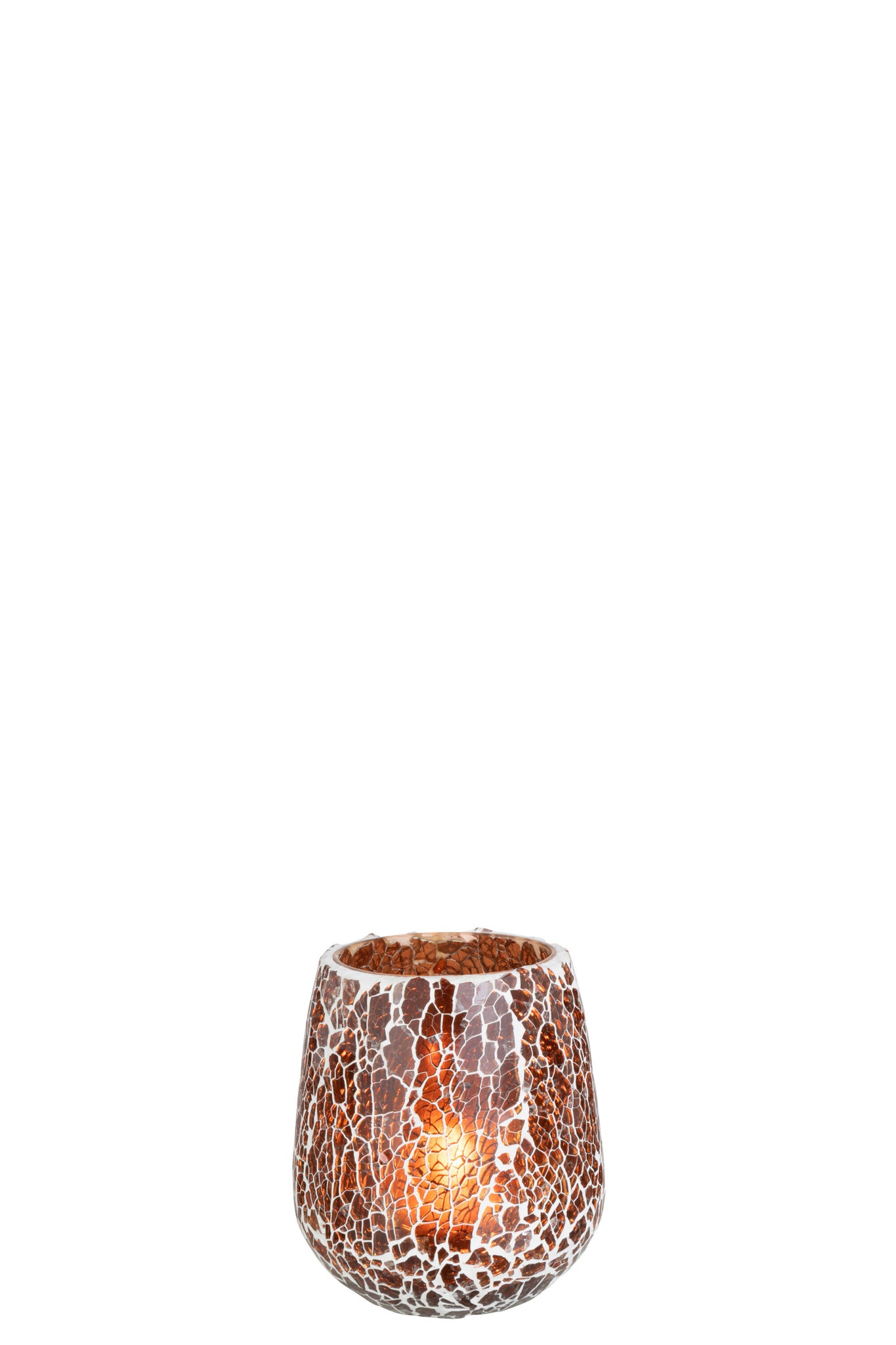 J-LINE KANDELAAR ALI GLAS BRUIN MEDIUM - Tuincentrum Lopik