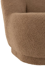 Kruk Teddyfluweel Wit Bruin - Tuincentrum Lopik