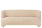 Sitzgelegenheit für 2/3 Personen, Strickstoff/Holz, weiß