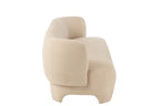 Sitzgelegenheit für 2/3 Personen, Strickstoff/Holz, weiß