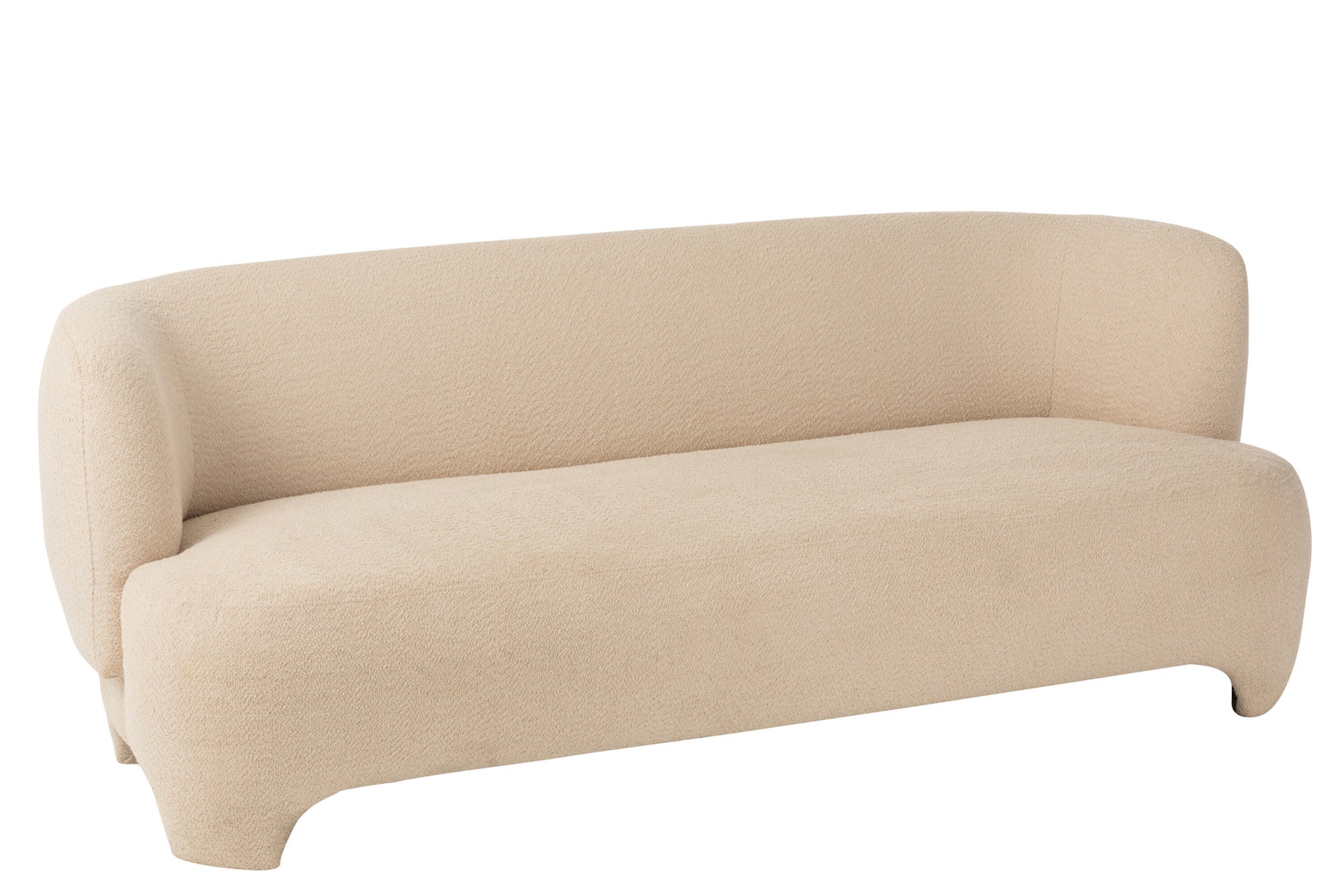 Sitzgelegenheit für 2/3 Personen, Strickstoff/Holz, weiß