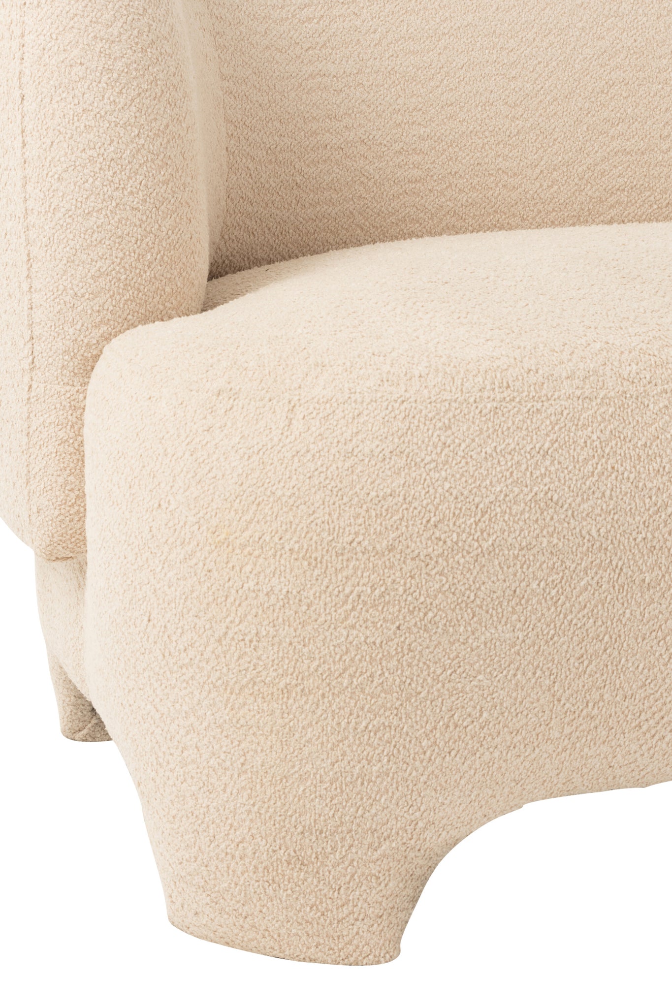Sitzgelegenheit für 2/3 Personen, Strickstoff/Holz, weiß