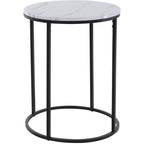 Trends4You Bijzettafels -  Marmerlook -  Wit - 40Xh50 En 30Xh40 Cm