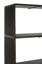J-LINE BOEKENKAST 4 PLANKEN GERECYCLED TEAK ZWART - Tuincentrum Lopik