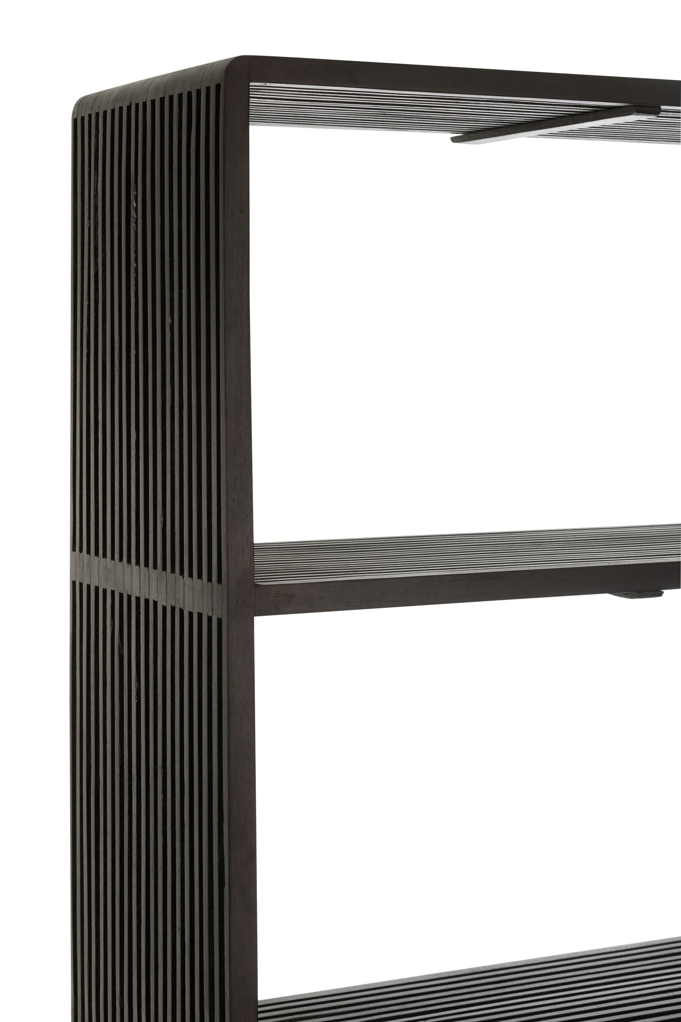 J-LINE BOEKENKAST 4 PLANKEN GERECYCLED TEAK ZWART - Tuincentrum Lopik