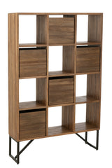 J-LINE KAST MET LADES GERECYCLED TEAK NATUREL - Tuincentrum Lopik