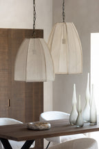 J-LINE PLAFONDLAMP PEER LINNEN/IJZER WIT GROOT - Tuincentrum Lopik