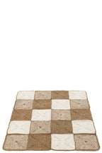 J-LINE VLOERKLEED SQUARES/SPIRALS KUNSTSTOF WIT 122 X 153 CM