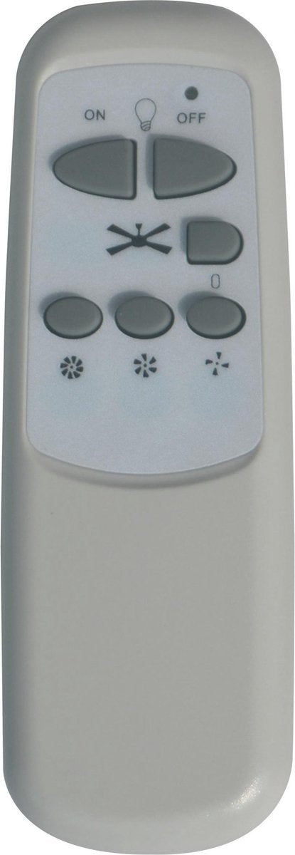 DCF52LSR PLAFONDVENTILATOR MET AFSTANDSBEDIENING EN VERLICHTING 132 CM RVS / ZILVER / 60 WATT